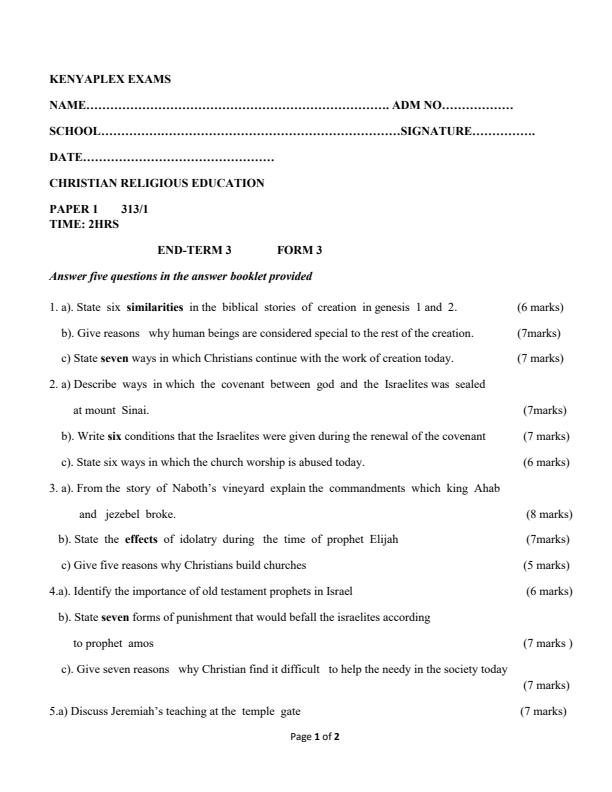 Preview page Form-3-End-Term-3-2021-CRE-Paper-1-Exams_814_0.jpg