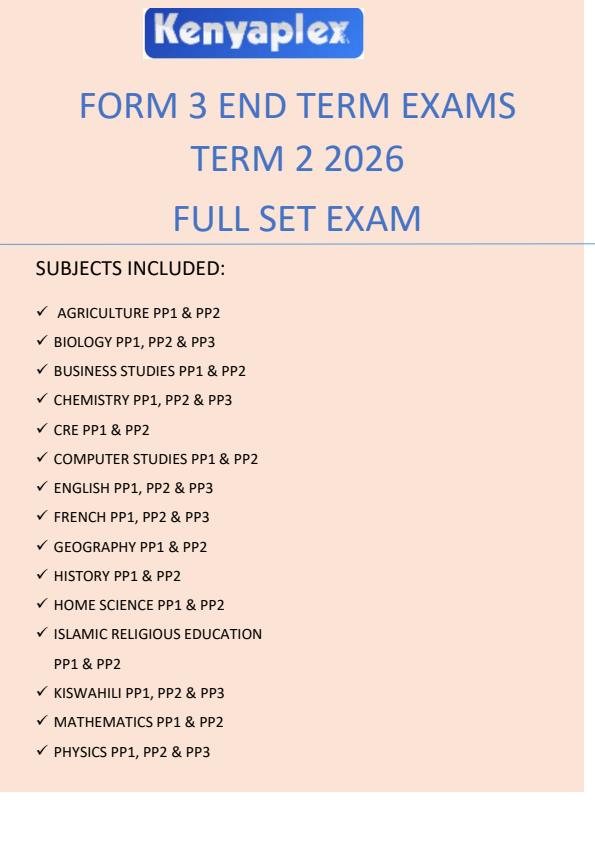 Preview page Form-3-End-Term-Exams-Term-2-2026--Full-Set_6417_0.jpg