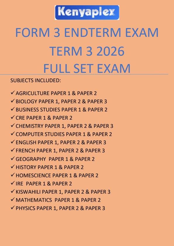 Preview page Form-3-End-Term-Exams-Term-3-2026--Full-Set_7064_0.jpg