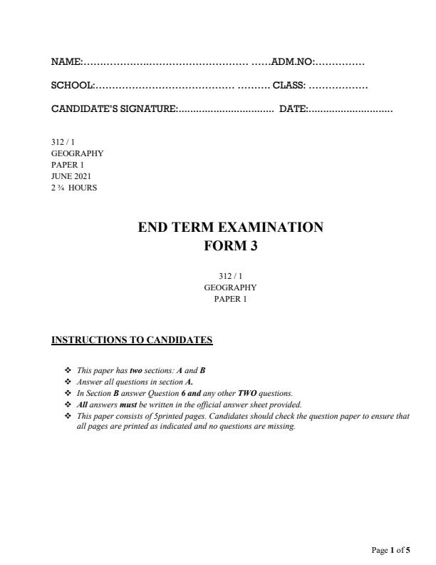 Preview page Form-3-End-of-Term-3-Geography-Paper-1-Examination-2021_821_0.jpg