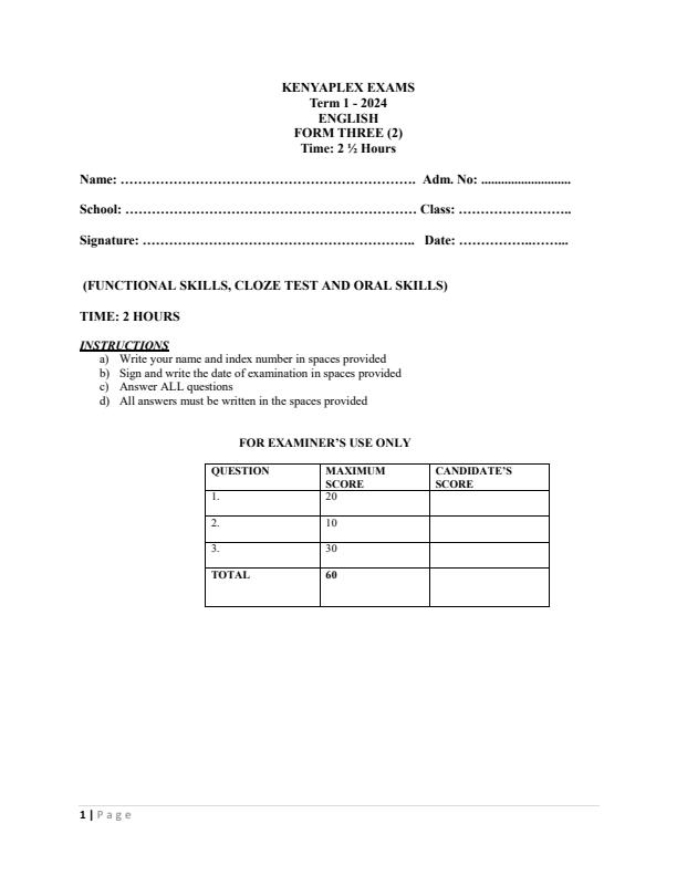 Preview page Form-3-English-End-of-Term-1-Examination-2024_2242_0.jpg