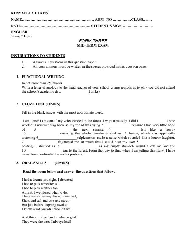 Preview page Form-3-English-Mid-Term-1-Examination-2024_2060_0.jpg