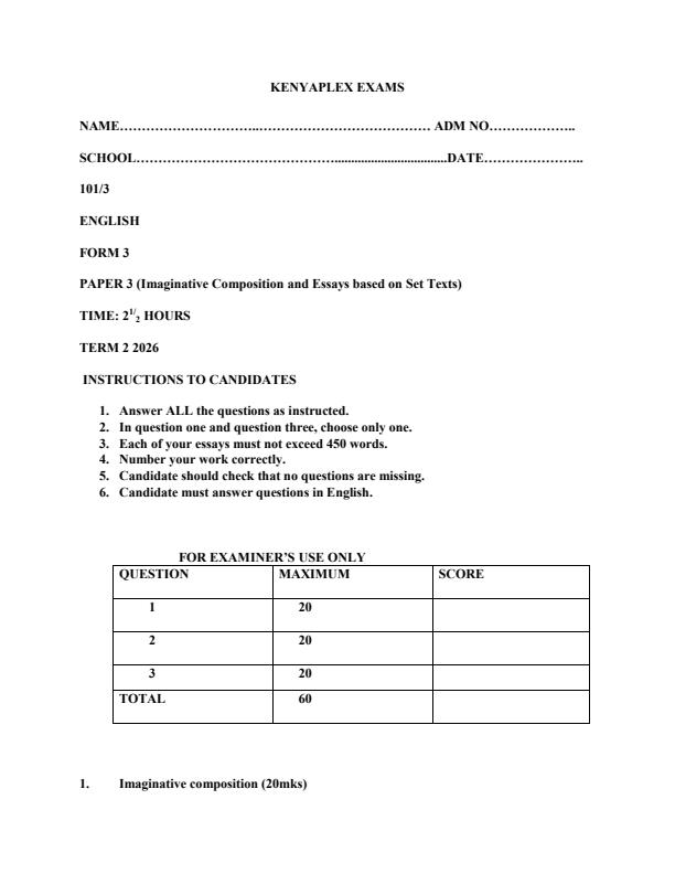 Preview page Form-3-English-Paper-3-End-Term-2-Exam-2026_6255_0.jpg