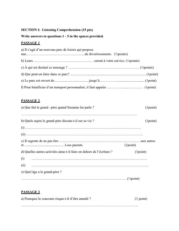 Preview page Form-3-French-Paper-1-End-Term-3-Exam-2026_6983_1.jpg