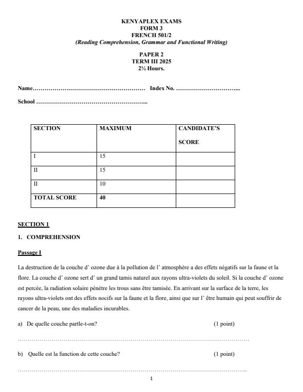 Preview page Form-3-French-Paper-2-End-of-Term-3-Examination-2025_4839_0.jpg