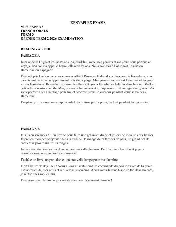 Preview page Form-3-French-Paper-3-Term-2-Opener-Exam-2026_5709_0.jpg