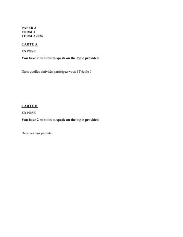 Preview page Form-3-French-Paper-3-Term-2-Opener-Exam-2026_5709_1.jpg