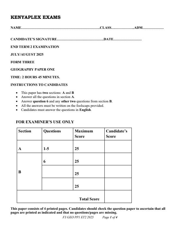 Preview page Form-3-Geography-Paper-1-End-of-Term-2-Examination-2025_4272_0.jpg