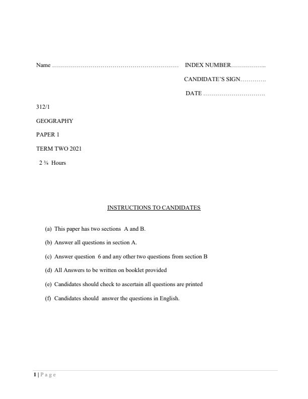 Preview page Form-3-Geography-Paper-1-End-of-Term-2-Exams-2021_985_0.jpg