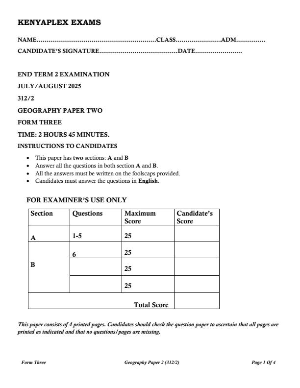 Preview page Form-3-Geography-Paper-2-End-of-Term-2-Examination-2025_4273_0.jpg