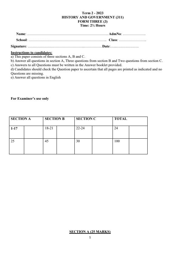 Preview page Form-3-History-and-Government-End-of-Term-2-Examination-2023_1745_0.jpg