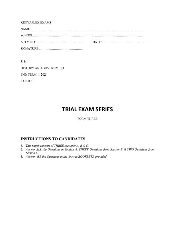 Preview page Form-3-History-and-Government-Paper-1-End-of-Term-1-Examination-2024-Version-2_2339_0.jpg