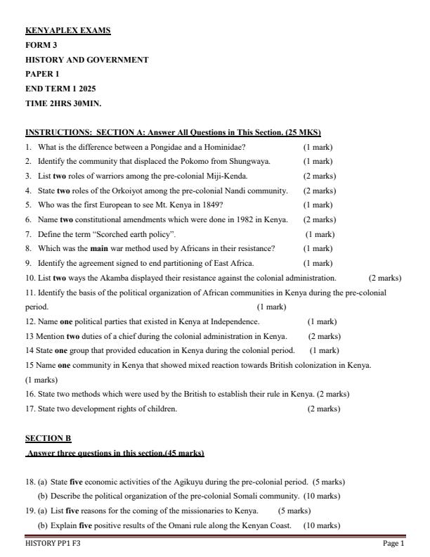 Preview page Form-3-History-and-Government-Paper-1-End-of-Term-1-Examination-2025_3893_0.jpg