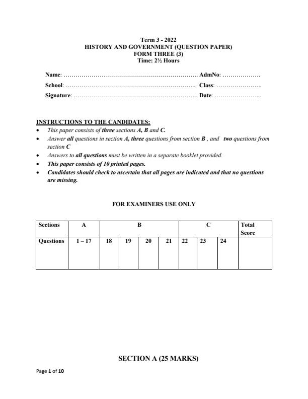 Preview page Form-3-History-and-Government-Paper-1-End-of-Term-3-Examination-2022_1388_0.jpg