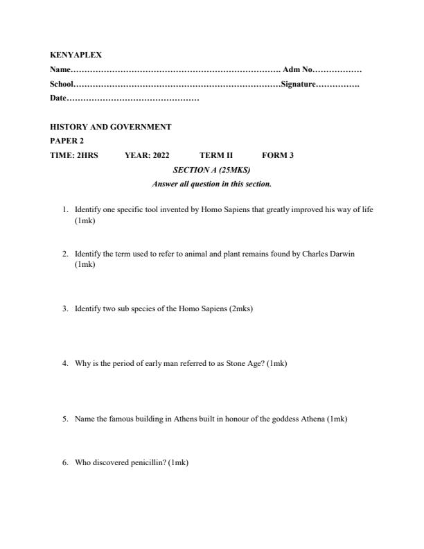 Preview page Form-3-History-and-Government-Paper-2-End-of-Term-2-Examination-2022_1276_0.jpg