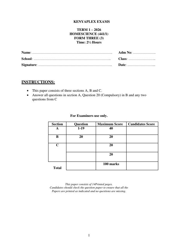 Preview page Form-3-Home-Science-End-Term-1-Exam-2026_5471_0.jpg