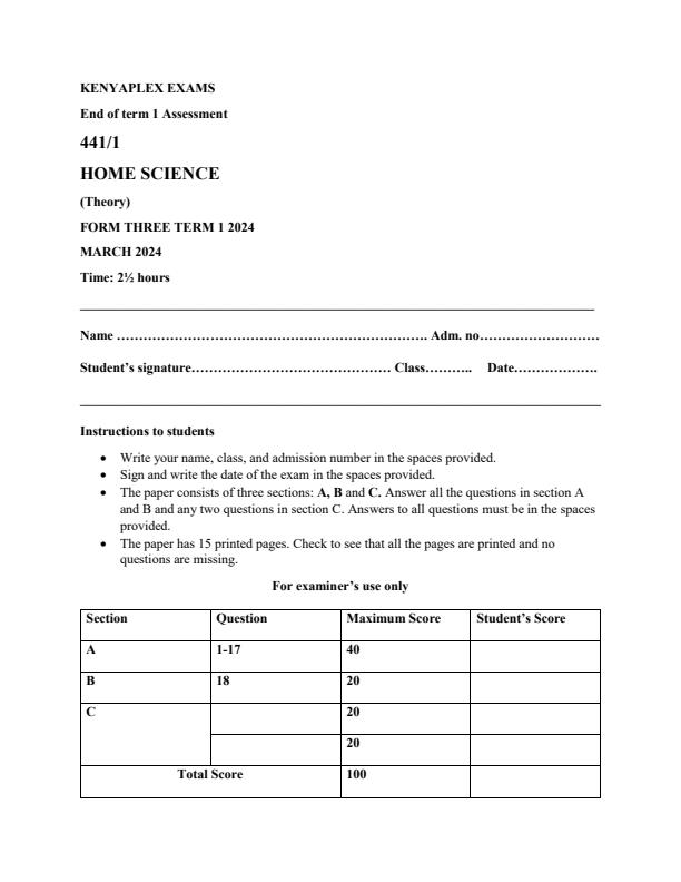 Preview page Form-3-Home-Science-End-of-Term-1-Examination-2024_2245_0.jpg