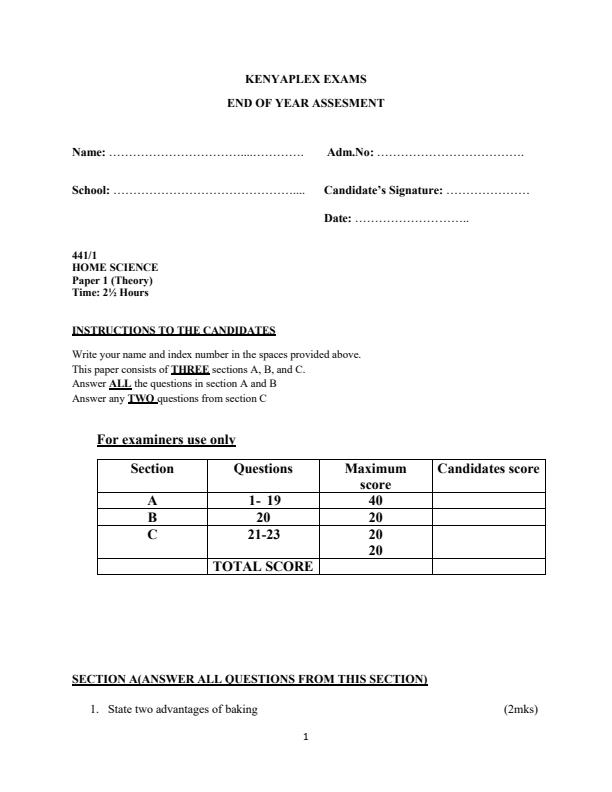 Preview page Form-3-Home-Science-Paper-1-End-Term-3-Exam-2026_7060_0.jpg