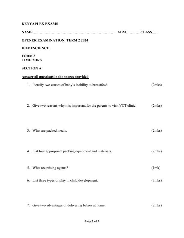 Preview page Form-3-Home-Science-Term-2-Opener-Exam-2024_2395_0.jpg