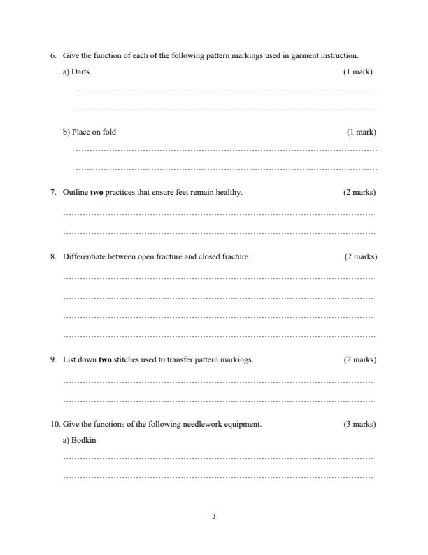 Preview page Form-3-Home-Science-Term-3-Opener-Exam-2024-Version-2_3099_2.jpg