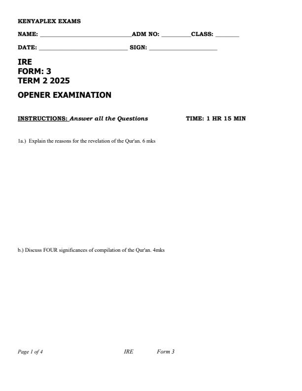 Preview page Form-3-IRE-Term-2-Opener-Exam-2025_3947_0.jpg