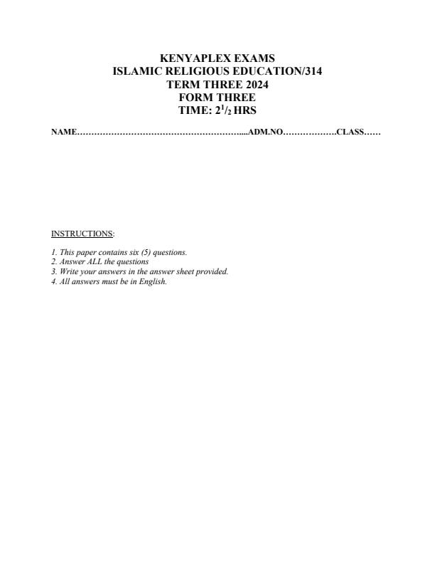 Preview page Form-3-IRE-Term-3-Opener-Exam-2024-Version-2_3100_0.jpg