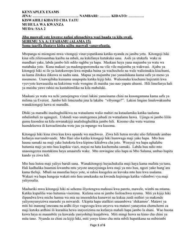 Preview page Form-3-Kiswahili-Mid-Term-1-Exam-2025_3679_0.jpg