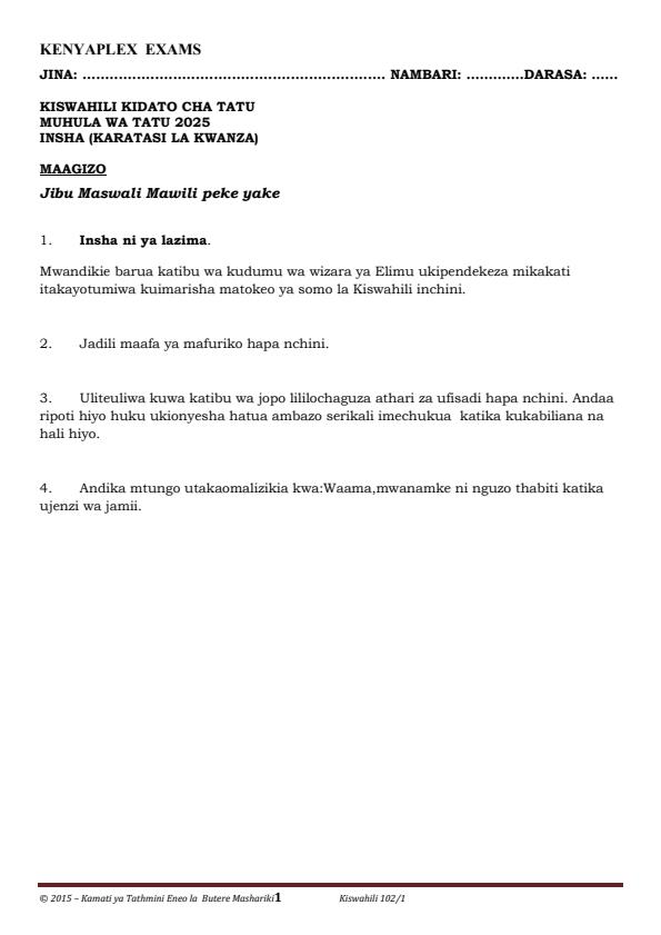 Preview page Form-3-Kiswahili-Paper-1-End-of-Term-3-Examination-2025_4762_0.jpg