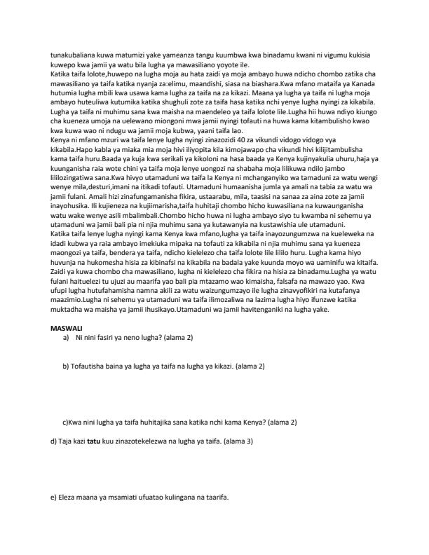 Preview page Form-3-Kiswahili-Paper-2-End-Term-3-Exam-2026_6992_1.jpg