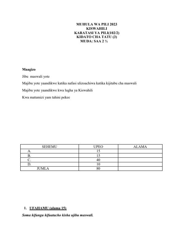 Preview page Form-3-Kiswahili-Paper-2-End-of-Term-2-Examination-2023_1813_0.jpg