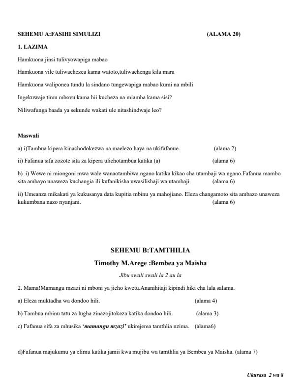 Preview page Form-3-Kiswahili-Paper-3-End-of-Term-3-Examination-2025_4764_1.jpg