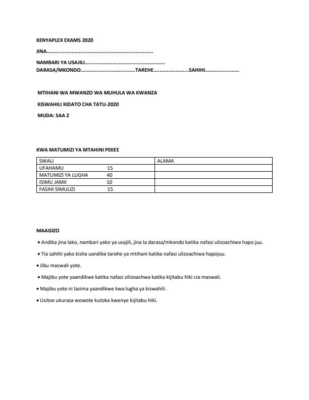 Preview page Form-3-Kiswahili-Term-1-Opener-Examination-2020_497_0.jpg