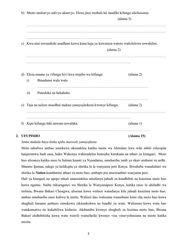 Preview page Form-3-Kiswahili-Term-2-Opener-Exam-2023_1626_2.jpg