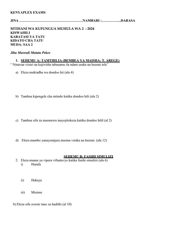 Preview page Form-3-Kiswahili-Term-2-Opener-Exam-2024_2360_0.jpg