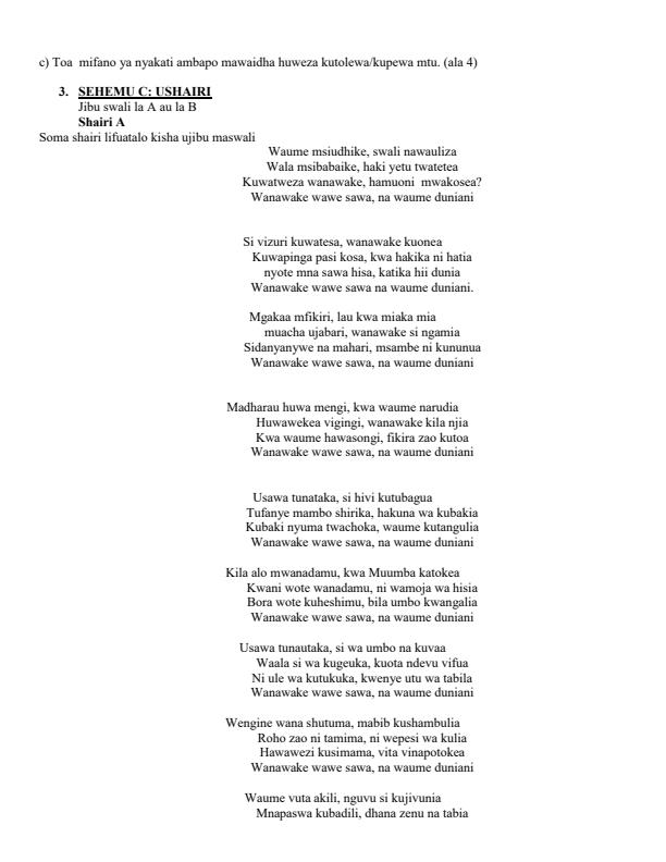 Preview page Form-3-Kiswahili-Term-2-Opener-Exam-2024_2360_1.jpg