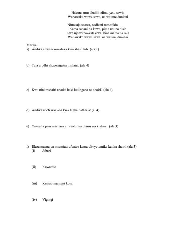 Preview page Form-3-Kiswahili-Term-2-Opener-Exam-2024_2360_2.jpg