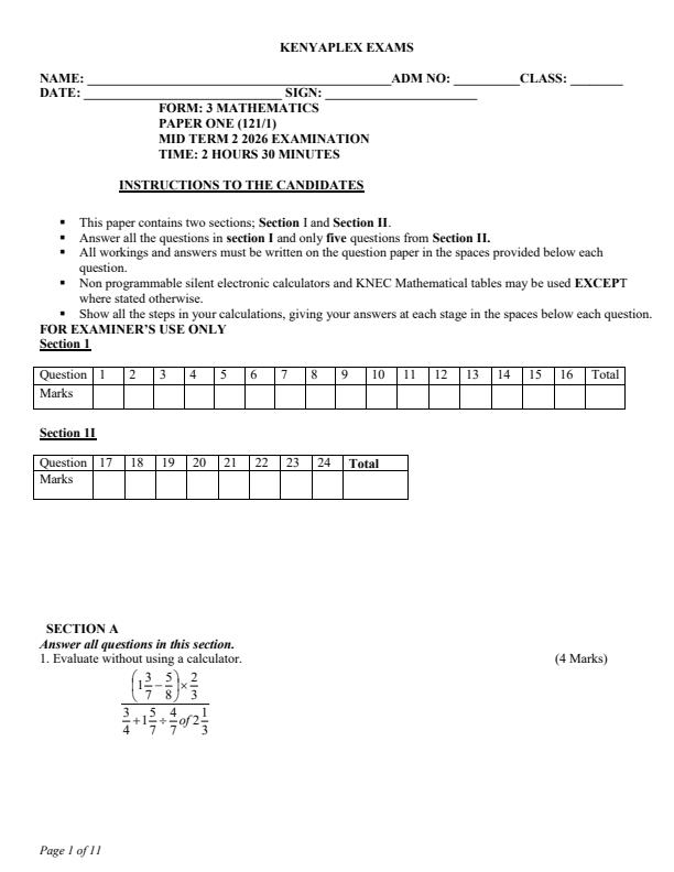 Preview page Form-3-Mathematics-Mid-Term-2-Exam-2026_5971_0.jpg
