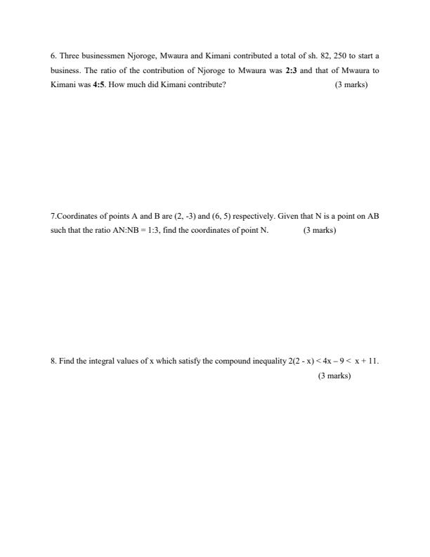 Preview page Form-3-Mathematics-Paper-1-End-of-Term-2-Exam-2021_741_2.jpg