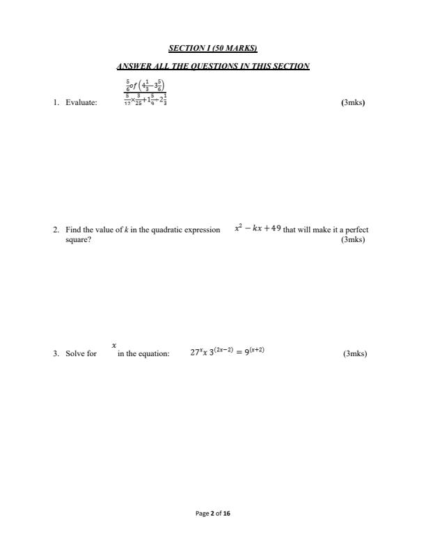 Preview page Form-3-Mathematics-Paper-1-End-of-Term-2-Examination-2023_1787_1.jpg