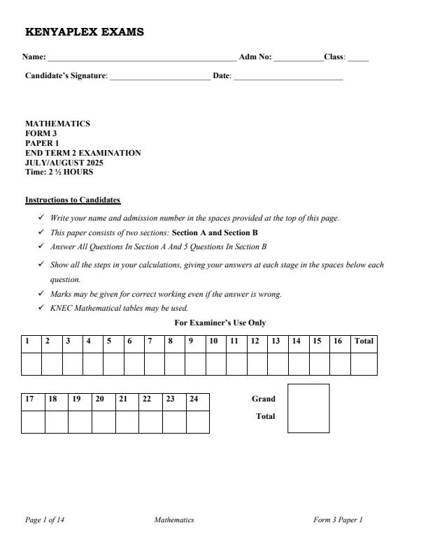 Preview page Form-3-Mathematics-Paper-1-End-of-Term-2-Examination-2025_4281_0.jpg