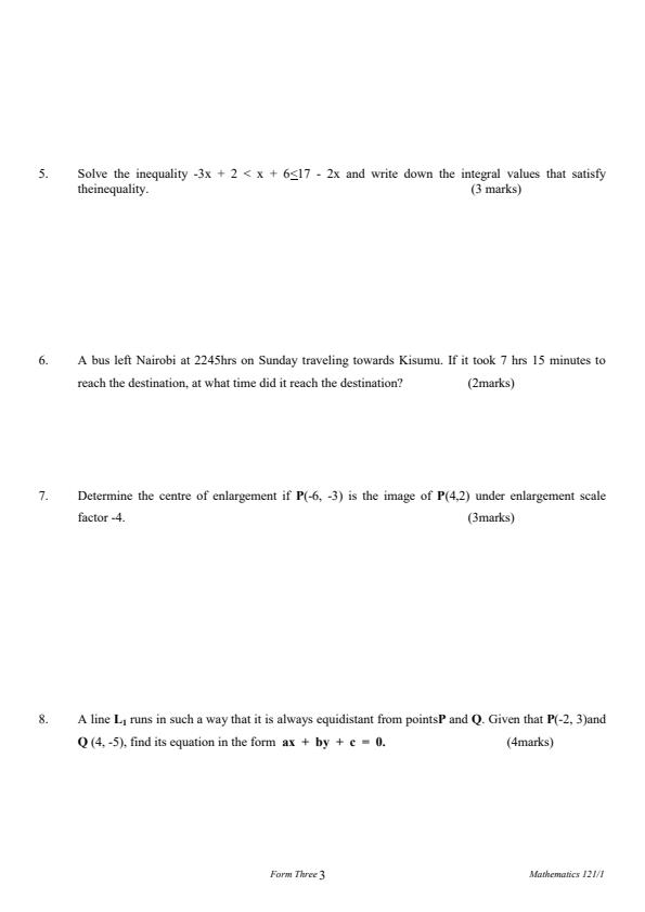 Preview page Form-3-Mathematics-Paper-1-End-of-Term-3-Examination-2022_1403_2.jpg