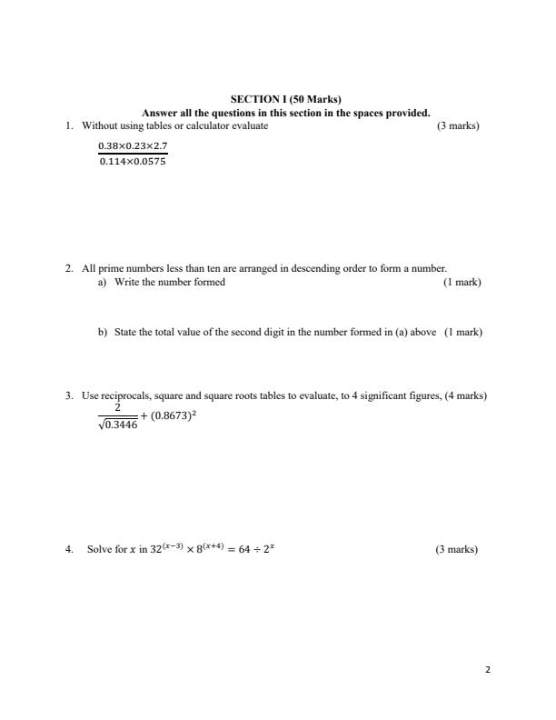 Preview page Form-3-Mathematics-Paper-1-End-of-Term-3-Examination-2024_3321_1.jpg