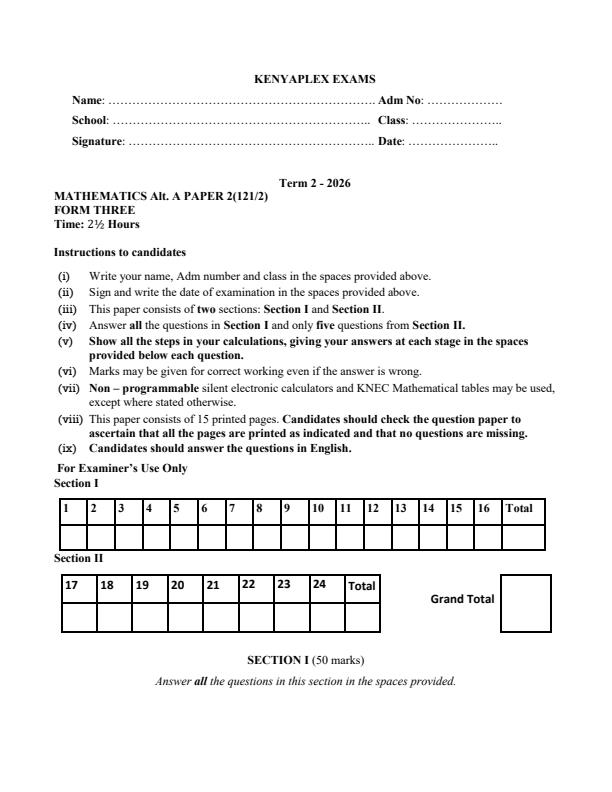 Preview page Form-3-Mathematics-Paper-2-End-Term-2-Exam-2026_6225_0.jpg