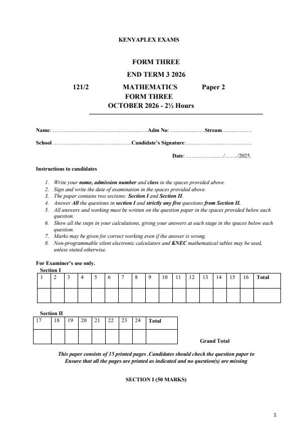 Preview page Form-3-Mathematics-Paper-2-End-Term-3-Exam-2026_6995_0.jpg