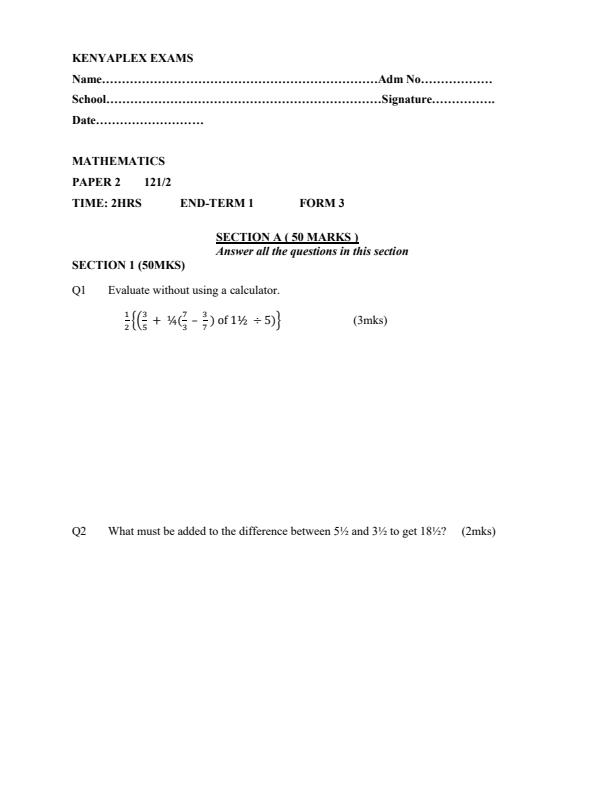 Preview page Form-3-Mathematics-Paper-2-End-of-Term-1-Examination-2022_1247_0.jpg