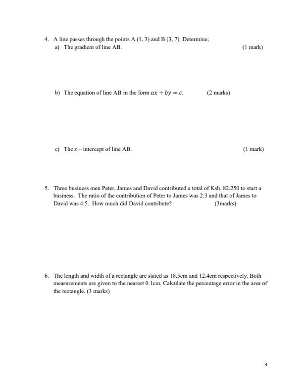 Preview page Form-3-Mathematics-Term-2-Opener-Exam-2023_1618_2.jpg