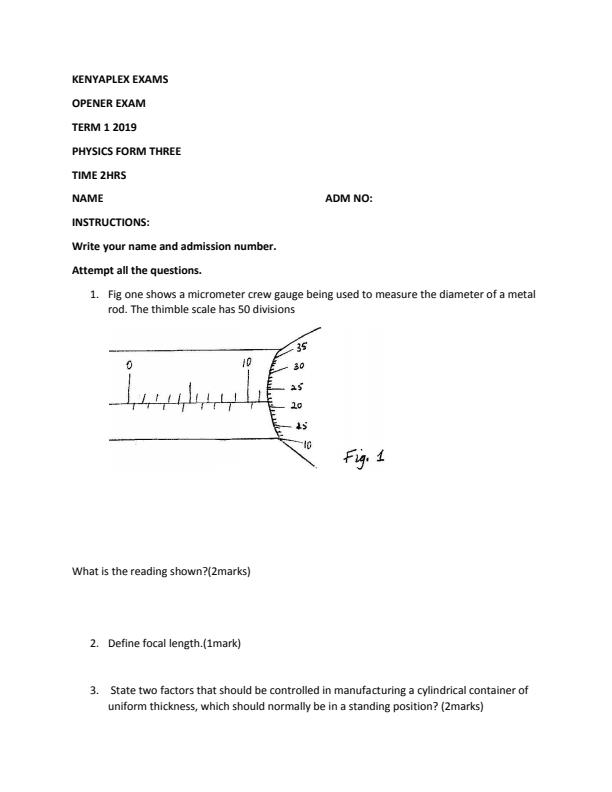 Preview page Form-3-Physics-Opener-Exam-Term-1-2019_25_0.jpg