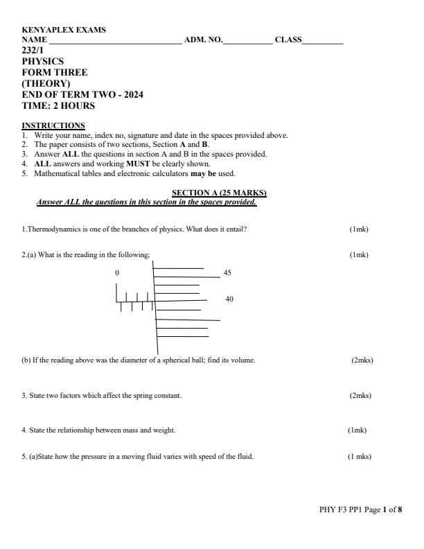 Preview page Form-3-Physics-Paper-1-End-of-Term-2-Examination-2024_2795_0.jpg