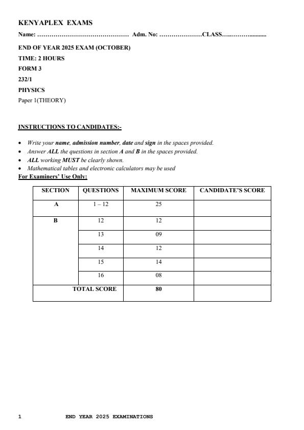 Preview page Form-3-Physics-Paper-1-End-of-Term-3-Examination-2025_4767_0.jpg