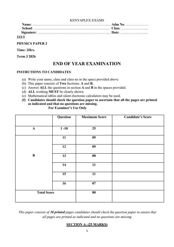 Preview page Form-3-Physics-Paper-2-End-Term-3-Exam-2026_7062_0.jpg